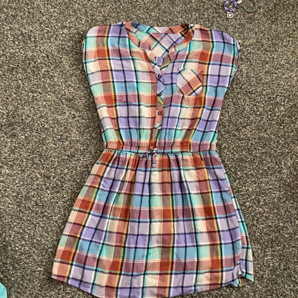 Girls Plaid casual dress